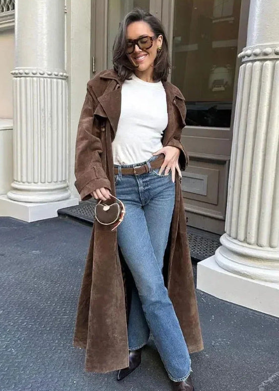 Velvet Luxe Trench Coat