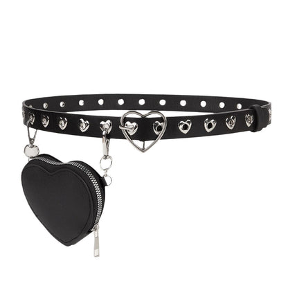 Heart hollow out bag adjustable belt