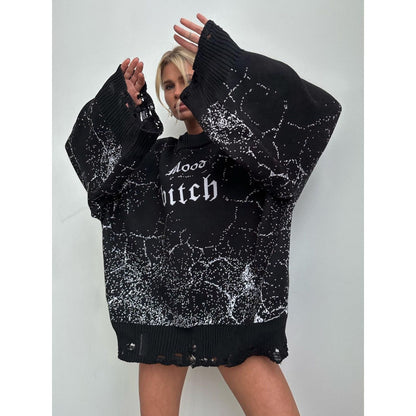 Streetwear Knitted Pullover Sweater
