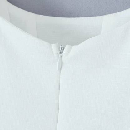 White – Waist-Cinching Camisole Slim Dress