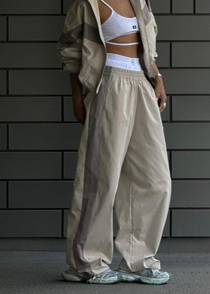 Neutral-Tone Track Set - Modern Streetwear
