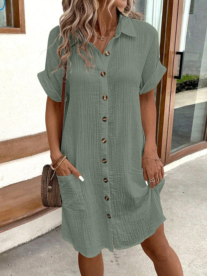 AMYVICTORIA™ – Cotton Soft Linen Dress