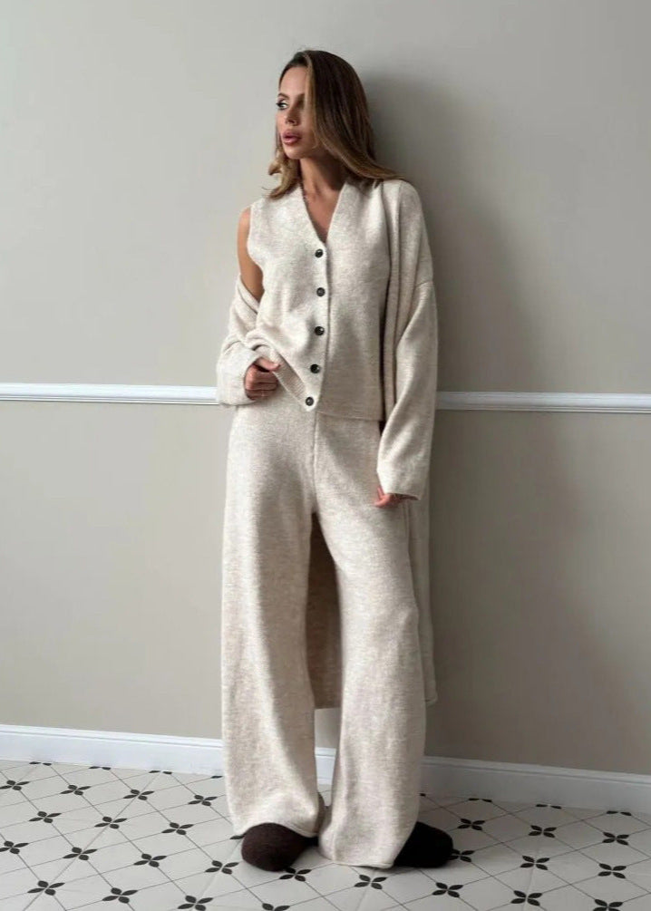 Elise - Three-Piece Knit Lounge Set