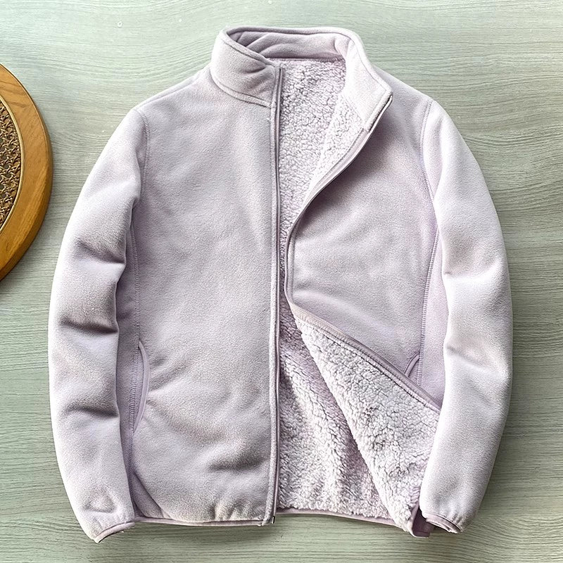 Zoee Plush Stand Collar Jacket