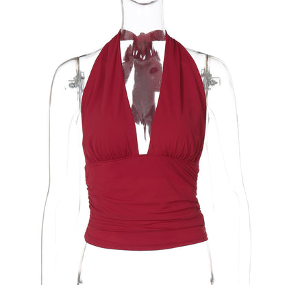 Jayana Deep Neck Halter Top
