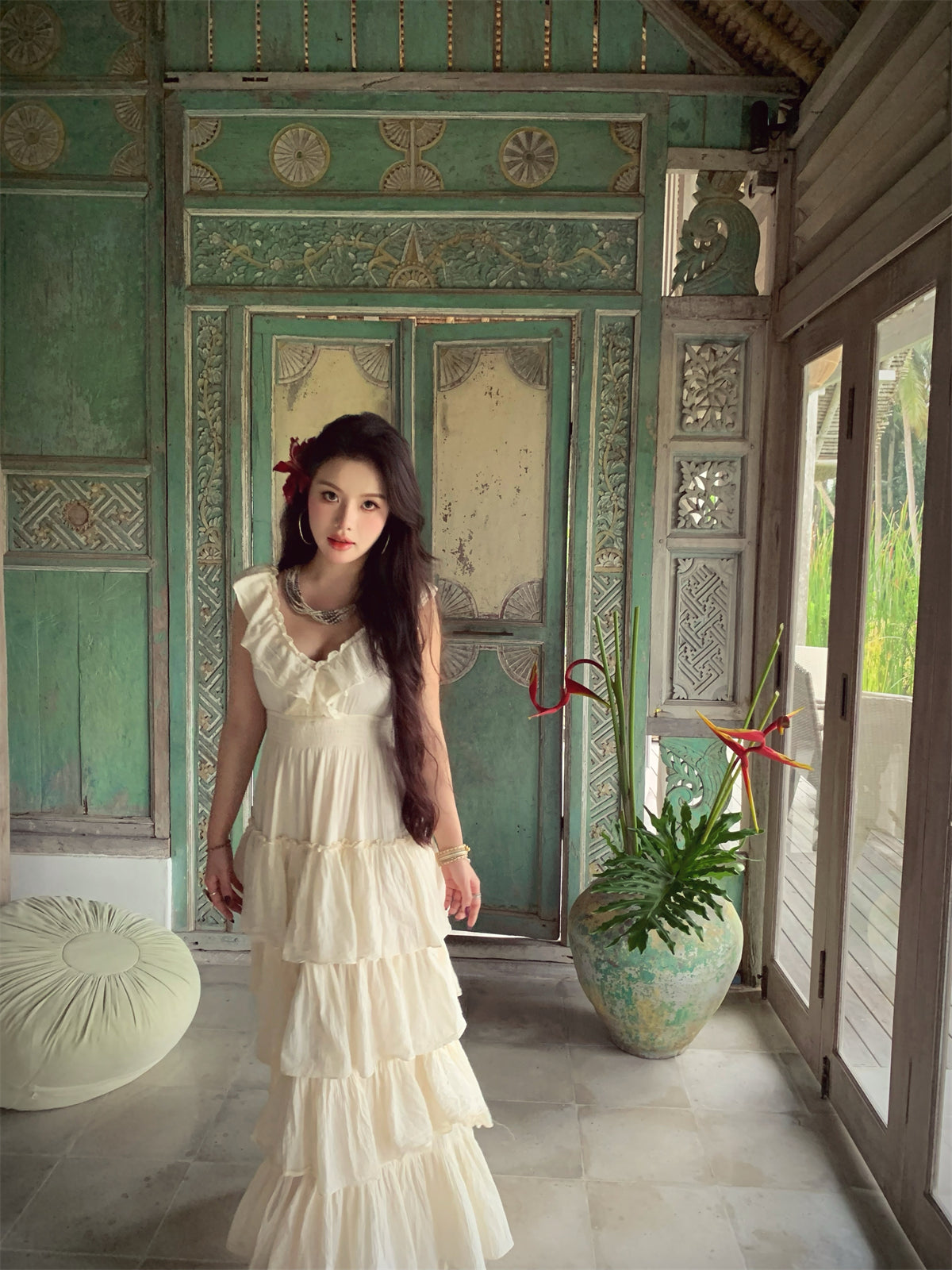 Apricot Cotton Tiered Maxi Ethereal Simplicity for Spring & Summer 2025 gunne sax vintage dress