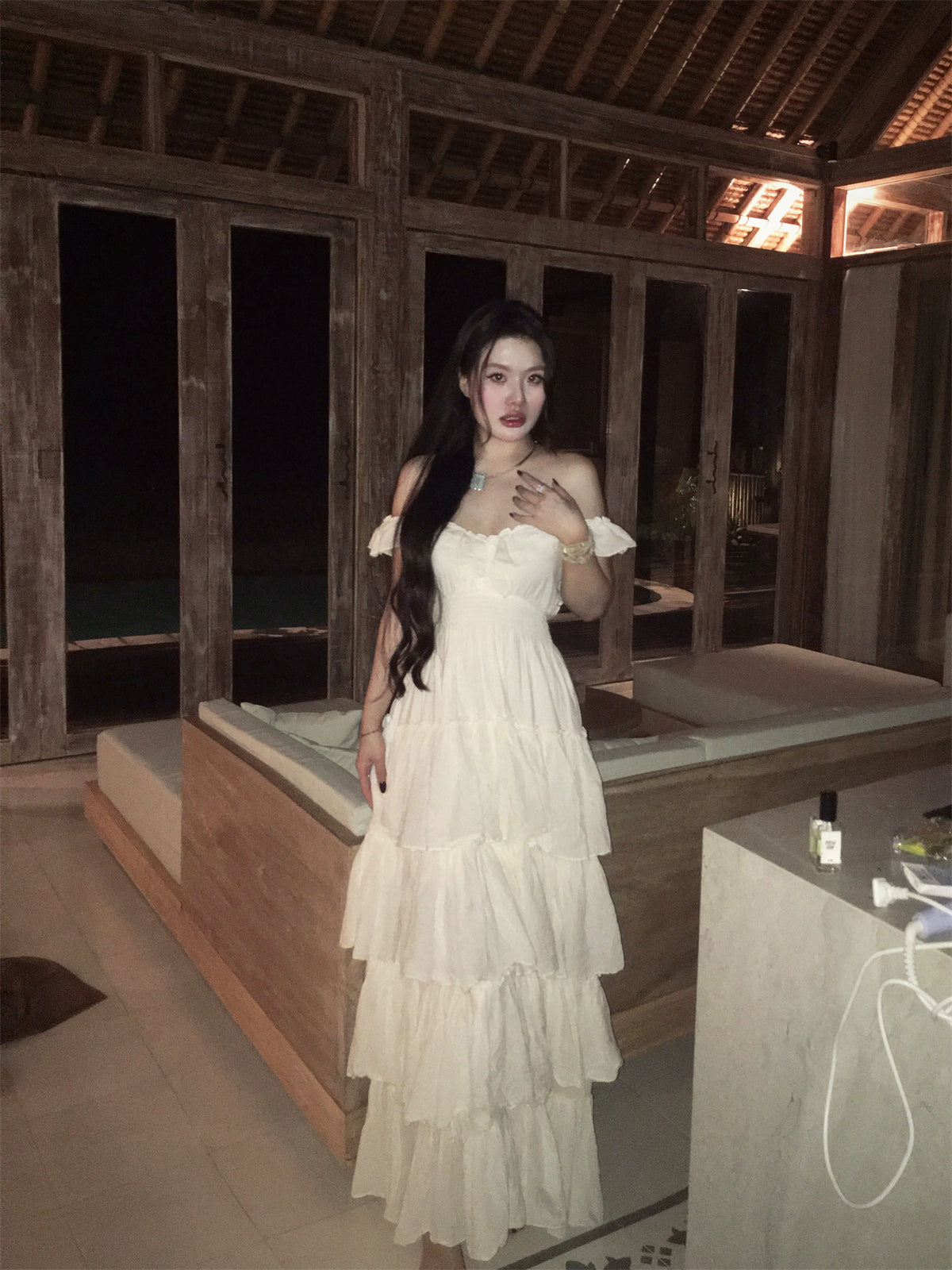 Apricot Cotton Tiered Maxi Ethereal Simplicity for Spring & Summer 2025 gunne sax vintage dress