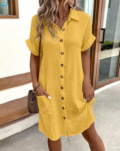 AMYVICTORIA™ – Cotton Soft Linen Dress