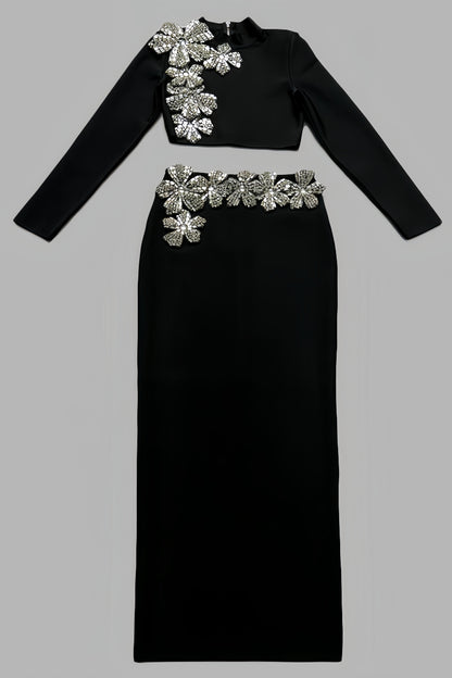 Calia High Neck Top Maxi Dress Two-Piece Set