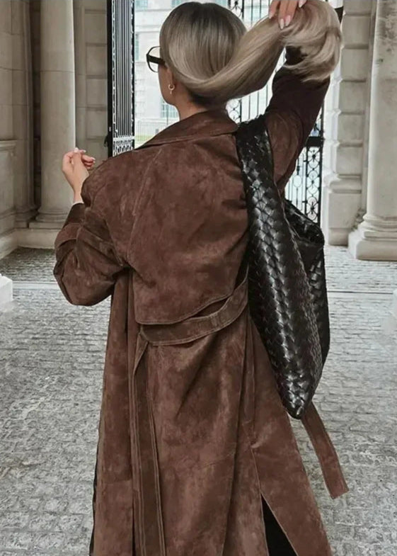 Velvet Luxe Trench Coat