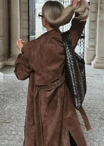 Velvet Luxe Trench Coat