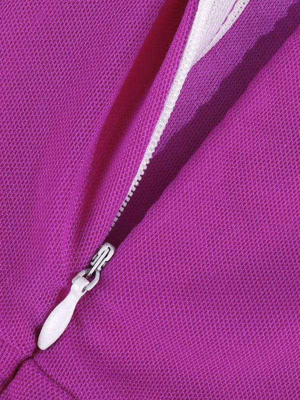 Pink Tube High Slit Sheath Maxi Dress