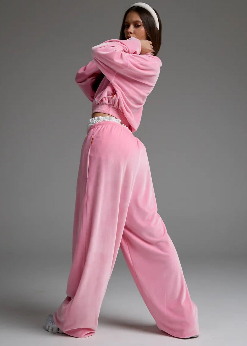 Velvet Lounge Two-Piece Tracksuit Set