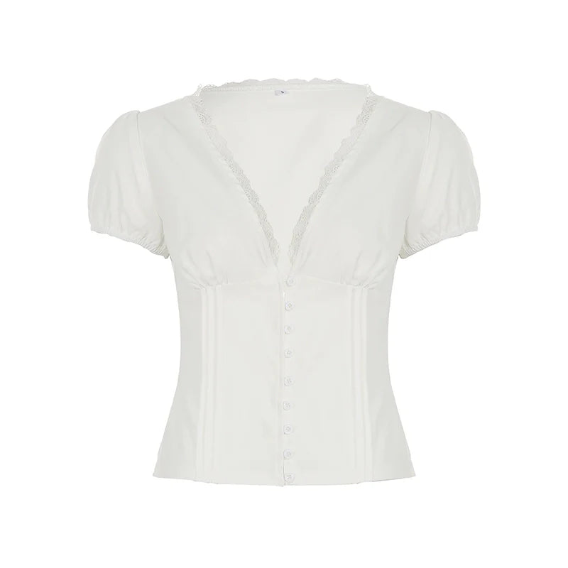 Lillith Lace Puff Sleeve Top