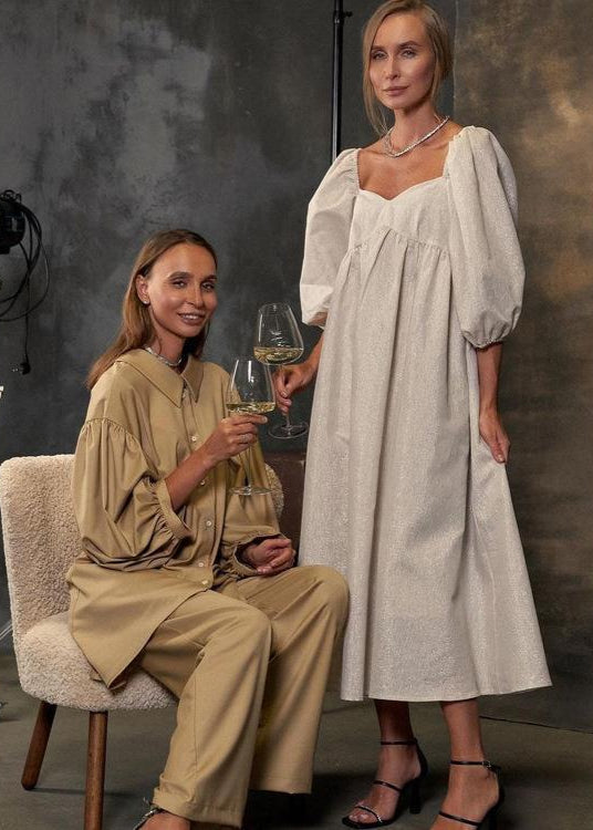 Isla Linen Puff Sleeve Maxi Dress