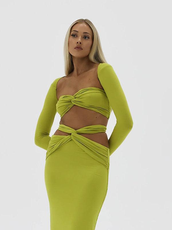 Bandeau Tube Top & Skirt Coord Set