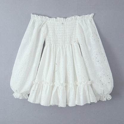 White – Hollow Out Cute Casual Dress