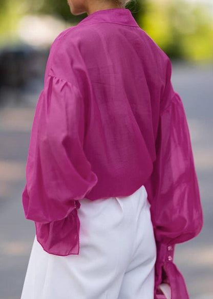 Amélie - Sheer Oversized Button-Up Shirt