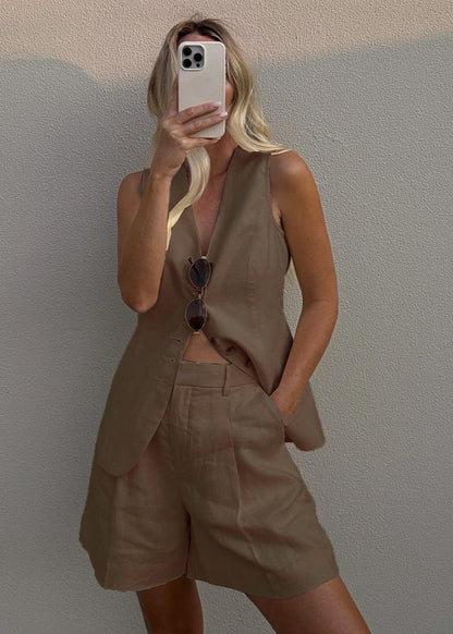 Arden – Tailored Vest and Shorts Set