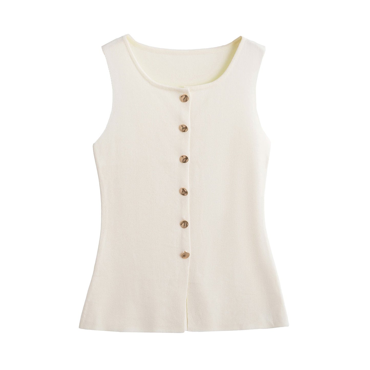 Neely Gold Button Knit Vest