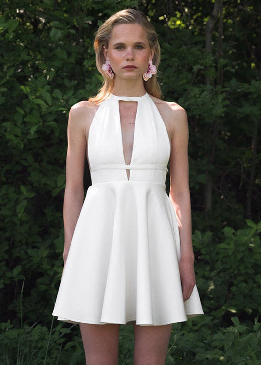 Aveline - Halter Backless Fit & Flare Dress