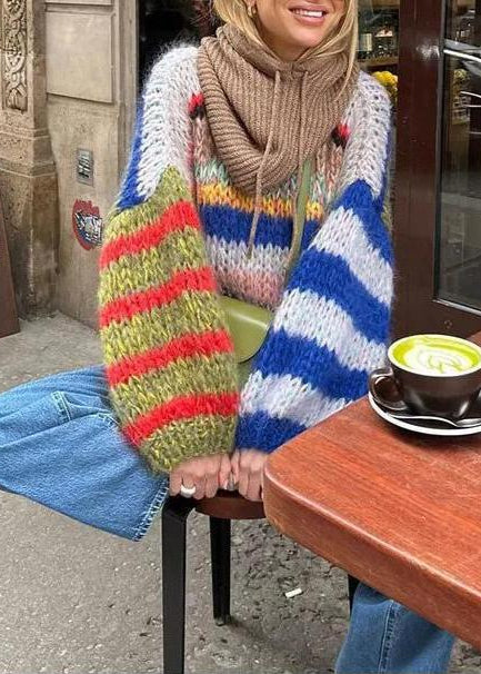 Rainbow Hues Mohair Sweater