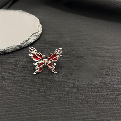 Butterfly decor open contrast ring