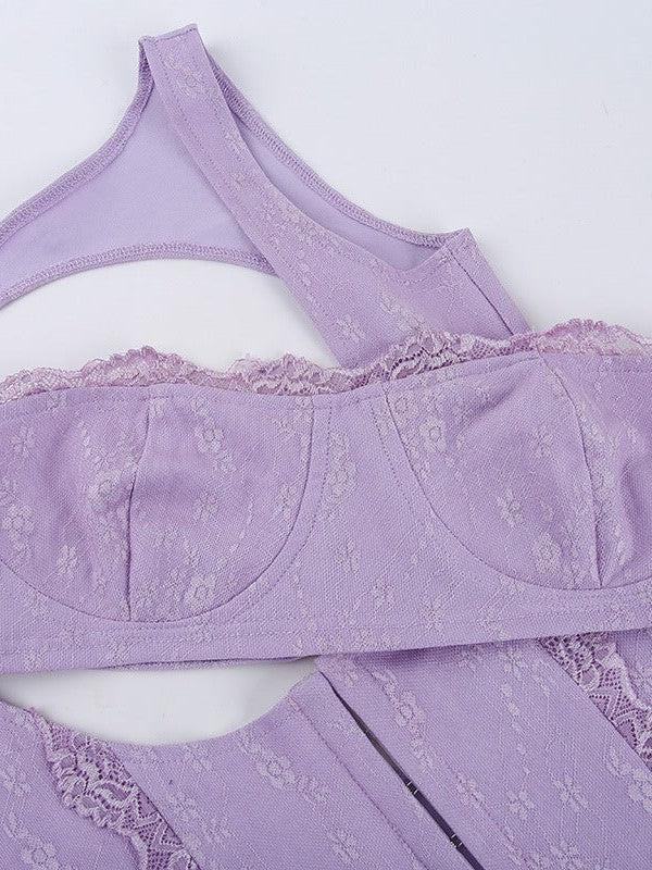 Backless Hip Elegant Cutout Slim Lace Dress