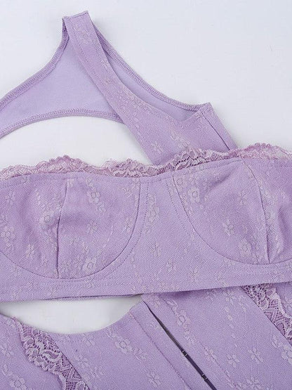 Backless Hip Elegant Cutout Slim Lace Dress