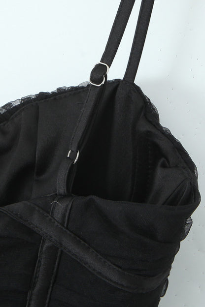 Myrna Bowknot Mesh Mini Slip Dress