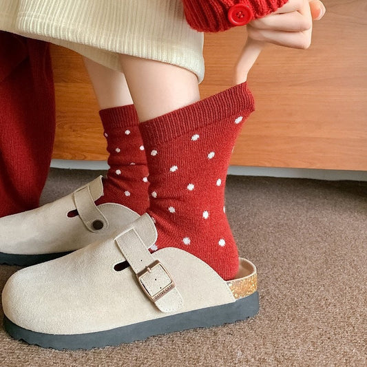 Mid Calf Warm Simple Socks