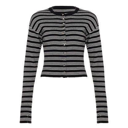 Jamari Striped Cardigan Short Set