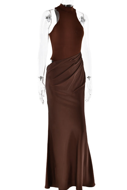 Vera Asymmetrical Cut-out Maxi Dress