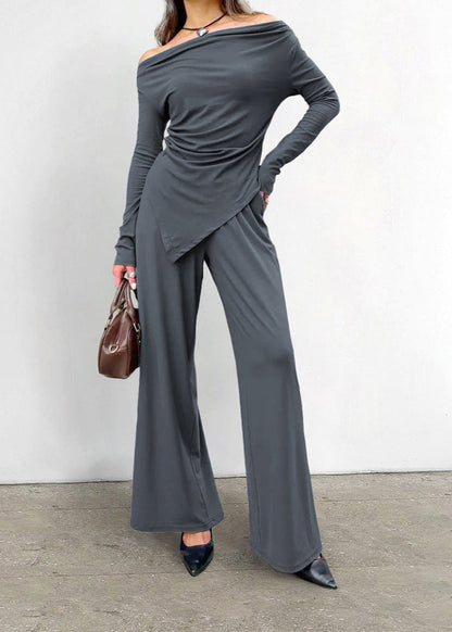 Sienna - Off-Shoulder Wide-Leg Set