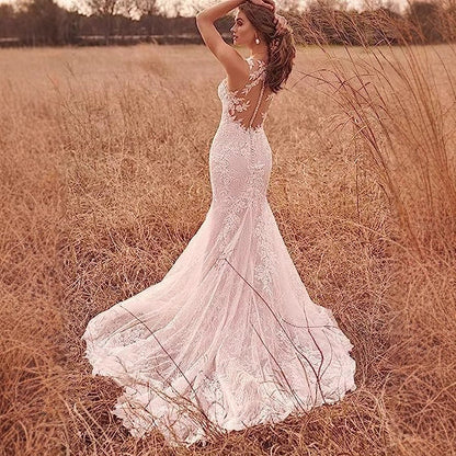 French Lace Mermaid Bridal Wedding Dress