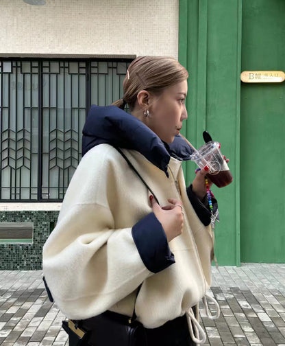 Ariadna Detachable Wool Cropped Coat