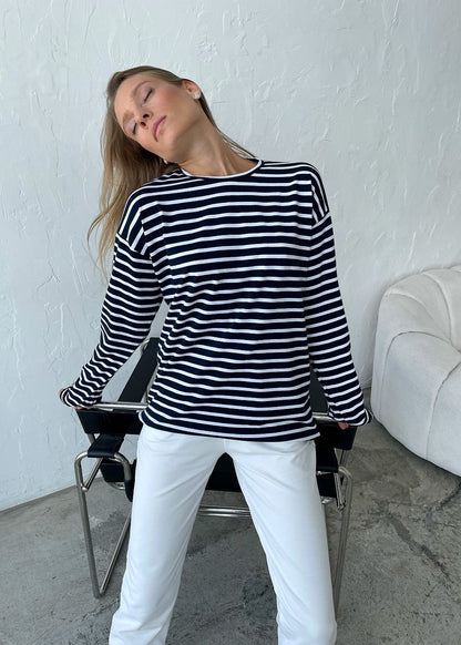 Harborline Stripe - Long Sleeve Breton Top