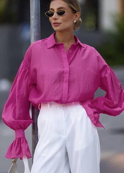 Amélie - Sheer Oversized Button-Up Shirt