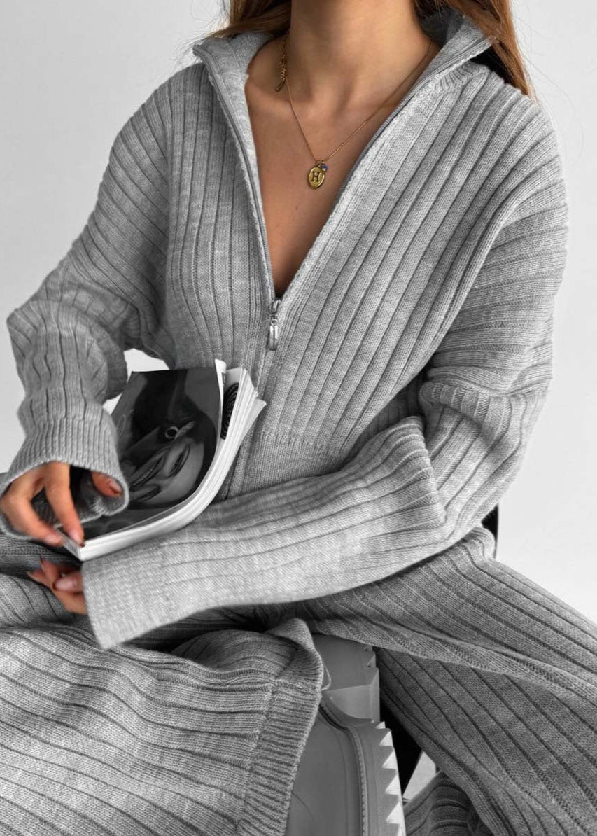 Ribbed Knit Lounge Set