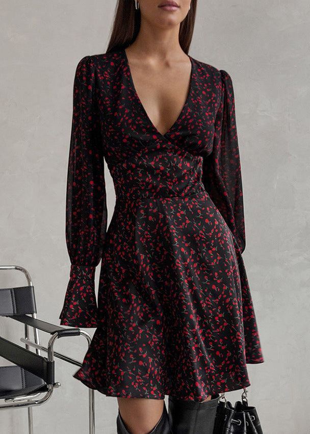 Floral Charm Wrap Dress