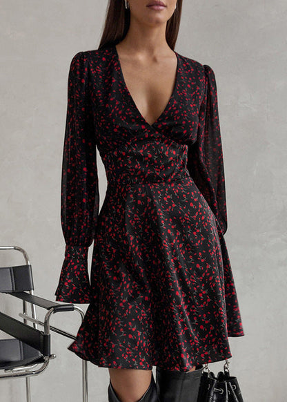 Floral Charm Wrap Dress