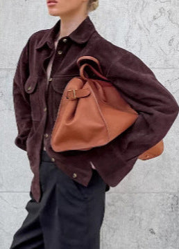 Espresso Chic - Suede Overshirt