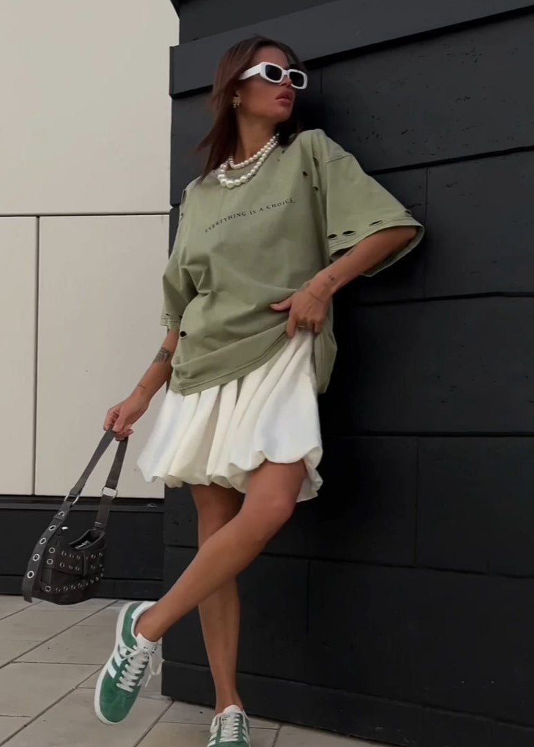 Choice Distressed Oversized Tee