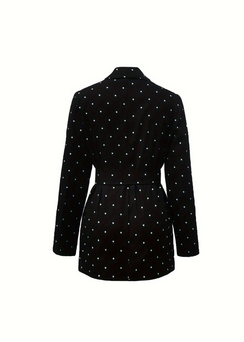 Polka Dot Belted Blazer