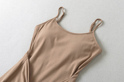Khaki – Sleeveless Mini Cami Dress