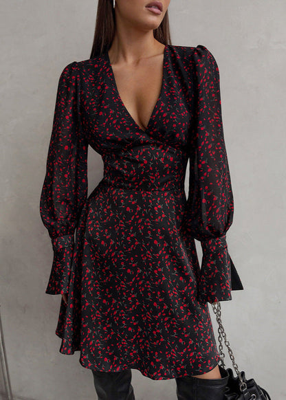 Floral Charm Wrap Dress