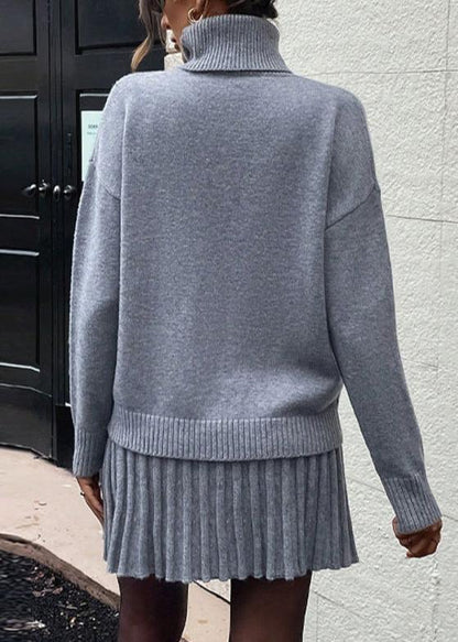 Maeve Knit Sweater and Pleated Skirt Set