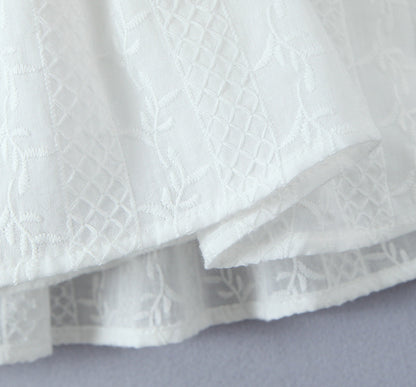 White – Slim-Fit Tank Strap Dress