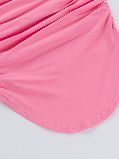 Off Shoulder Pleated Crop Top
