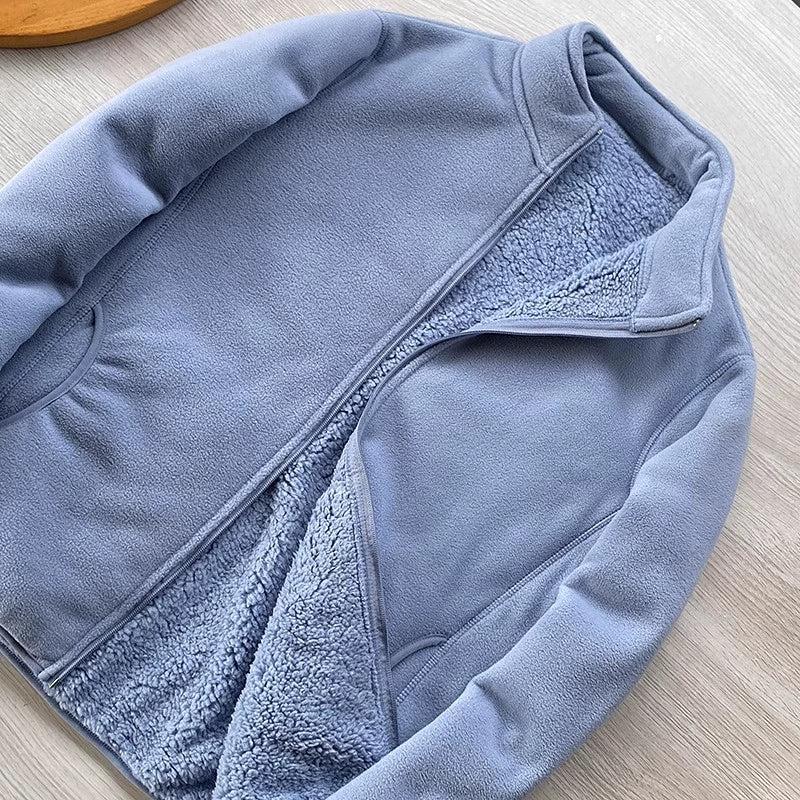 Zoee Plush Stand Collar Jacket